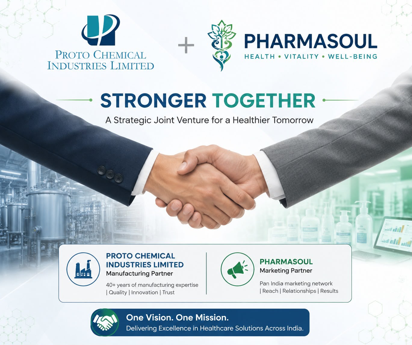 Proto Chemical Industries Ltd. & PharmaSoul — Strategic Manufacturing & Marketing Partnership